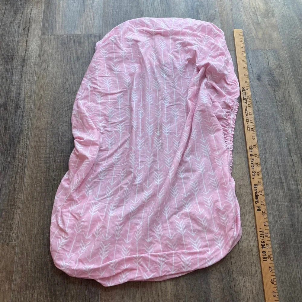 Baby Changing Pad Covers Lot of 3 - Pink, Gray, White Elastic Nursery Essentials